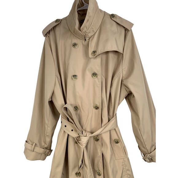 Jessica London Beige Double-Breast Trench Coat Plus Size 24 Womens  RO10238 EUC - Picture 6 of 9